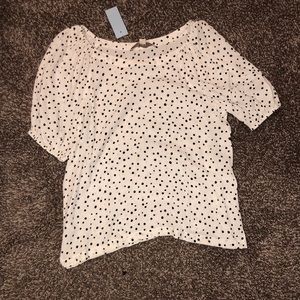 Loft polka dot shirt